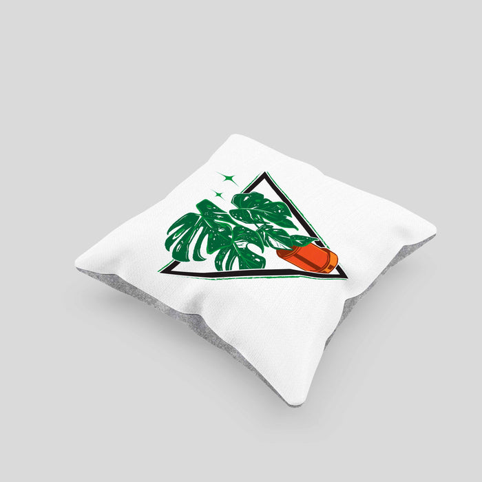 Gärtner Geschenk Kissen mit Füllung 40x40 Pflanzen Motiv Design Geschenkidee Garten-Pflege (Grau) Grau Trendation
