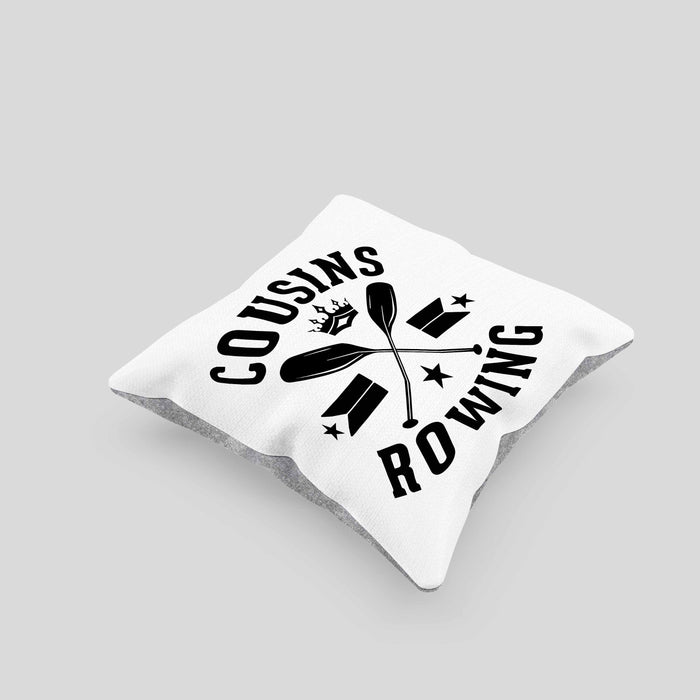 Cousins Rowing Kissen mit Füllung 40x40 Geschenk Rudern Paddelboot Cousinen-Treff Cousins (Grau) Grau Trendation