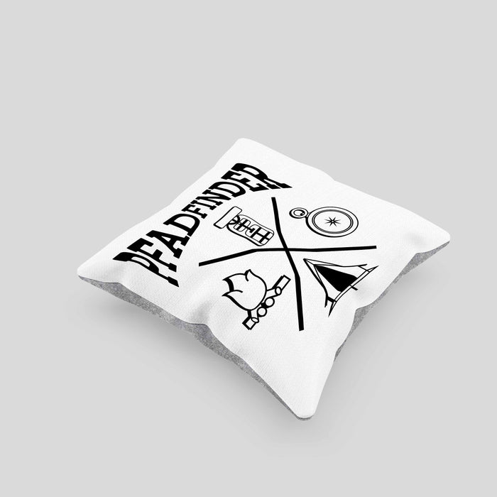 Pfadfinder Kissen mit Füllung 40x40 Geschenk Lustige Geschenkidee Für Pfadfinder (Grau) Grau Trendation