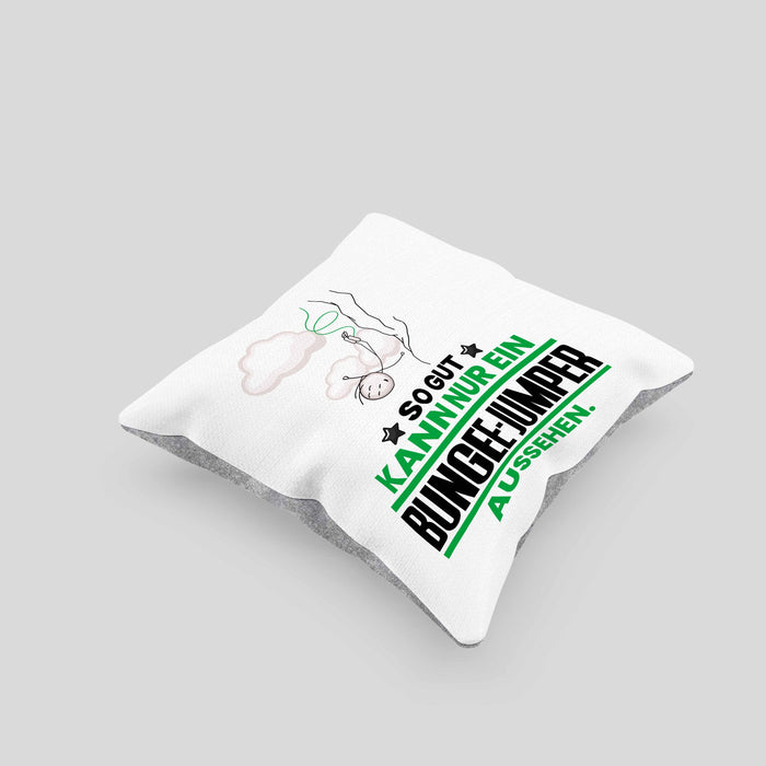 Bungee-Jumper Geschenk Kissen mit Füllung 40x40 So Gut Kann Nur Ein Bungee-Jumper Aussehen Geschenkidee (Grau) Grau Trendation