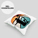 Basketball Kissen mit Füllung 40x40 Geschenk Basketballspieler Trainer Geschenkidee Lustige Kissen mit Füllung 40x40 Basketballer Jungs Jungen Coach (Grau) Grün Trendation