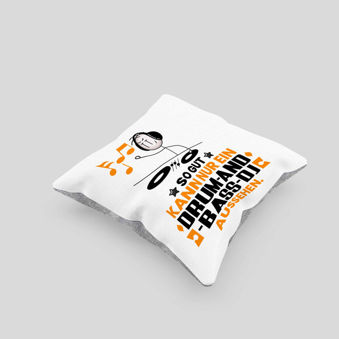 Drum-and-Bass-DJ Geschenk Kissen mit Füllung 40x40 So Gut Kann Nur Ein Drum-and-Bass-DJ Aussehen Geschenkidee (Grau) Grau Trendation