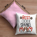 Cocker Spaniel Mom Besitzerin Kissen mit Füllung 40x40 Geschenk Lustiger Spruch Geschenkidee Besitzerin Cocker Spaniel Mama (Grau) Rosa Trendation