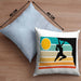 Vintage Kletter-Kissen mit Füllung 40x40 als Geschenk für Bouldersport-Fans (Grau) Blau Trendation