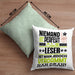 Leser Geschenk Kissen mit Füllung 40x40 Lustige Geschenkidee für Leser Geburtstag Niemand Ist Perfekt Aber Als Leser Ist Man Nah Dran (Grau) Grün Trendation