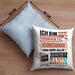 Webdesigner Kissen mit Füllung 40x40 Geschenk Spruch Lustig Geschenkidee für Webdesigner Geburtstag Ich Bin Der Verrückte Webdesigner (Grau) Blau Trendation