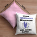 Tierwohlhaber Geschenk Kissen mit Füllung 40x40 Lustiger Spruch Ich Bin Tierwohlhaber Warum Weil Ich Es Kann Geschenkidee Bester Tierwohlhaber Geburtstag (Grau) Rosa Trendation