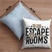 Escape Room Lustige Kissen mit Füllung 40x40 Escape Room Fans Geschenkidee (Grau) Blau Trendation