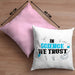 Kissen mit Füllung 40x40 Spruch "In Science We Trust" Lustiges Geschenk für Wissenschaftler Nerds (Grau) Rosa Trendation
