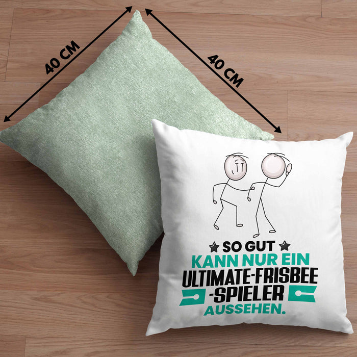 Ultimate-Frisbee-Spieler Geschenk Kissen mit Füllung 40x40 So Gut Kann Nur Ein Ultimate-Frisbee-Spieler Aussehen Geschenkidee (Grau) Grün Trendation