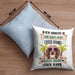 Cocker Spaniel Besitzer Kissen mit Füllung 40x40 Geschenk Lustiger Spruch Geschenkidee Ich Arbeite Hart Damit Mein Cocker Spaniel Seinen Traum Leben Kann (Grau) Blau Trendation