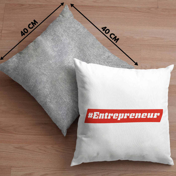 Entrepreneur Kissen mit Füllung 40x40 Entrepreneurship Geschenk Spruch Motivation (Grau) Grau Trendation