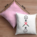 Fluglotse Kissen mit Füllung 40x40 Geschenk für Fluglotsen Lustige Geschenkidee :( + Fluglotse = :) Geburtstag (Grau) Rosa Trendation