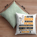 Hundefrisör Geschenk Kissen mit Füllung 40x40 Lustiger Spruch Erheben Sie Sich Der Hundefrisör Betritt den Raum (Grau) Grün Trendation