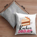 Kuchen Dealer Kissen mit Füllung 40x40 Geschenk für Kuchenverkäufer Geburtstag Spruch Geschenkidee (Grau) Grau Trendation