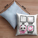 Eat Sleep K-Pop Kissen mit Füllung 40x40 Geschenk Koreanische Musik Kpop Geschenkidee Spruch (Grau) Blau Trendation
