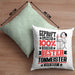 Tonmeister Geschenk Lustiger Spruch für Tonmeister Geschenkidee Bester Tonmeister Der WeltKissen mit Füllung 40x40 (Grau) Grün Trendation
