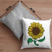 Lustige Sonnenblume Kissen mit Füllung 40x40 Geschenk für Sonnenblumenliebhaber (Grau) Grau Trendation