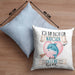 Delfine Kissen mit Füllung 40x40 Geschenk Frauen Ich Bin Bloß Ein Mädchen Das Delfine Liebt Delfine-Liebhaberin Geschenk Spruch Geburtstag (Grau) Blau Trendation