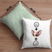 Chihuahua Kissen mit Füllung 40x40 Geschenk für Chihuahua Besitzer Lustige Geschenkidee :( + Chihuahua = :) (Grau) Grün Trendation