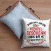 Wichtelgeschenk für 15 Euro Kissen mit Füllung 40x40 Wichteln für Frauen Kollegen Wichtel-Kissen mit Füllung 40x40 Das Ist Dein Wichtelgeschenk bis 15€ Was Hast du Erwartet Schrottwichteln (Grau) Blau Trendation