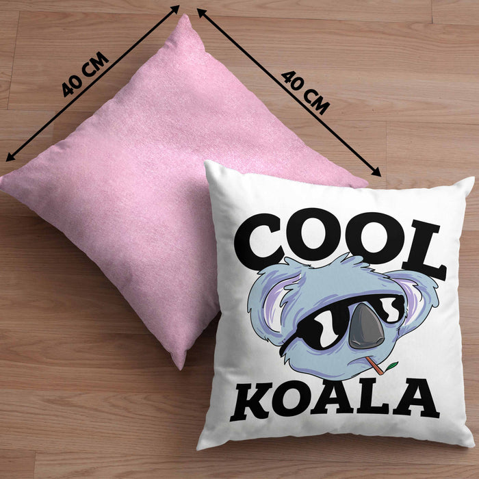 Kissen mit Füllung 40x40 Koala Geschenkidee für Koala-Liebhaber Kissen mit Füllung 40x40 Koala-Aufdruck (Grau) Rosa Trendation