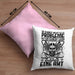 Wikinger Kissen mit Füllung 40x40 Geschenk Nicht alle Probleme Schwert Lösen Axt Mittelalter Kaffee-Kissen mit Füllung 40x40 (Grau) Rosa Trendation