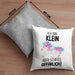 Lustige Ich Bin Klein Aber Gefährlich Kissen mit Füllung 40x40 Mit Spruch Einhorn Geschenk Mama Freundin Kollegin Geschenkidee Arbeit Frauen (Grau) Grau Trendation