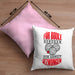 Boule Kissen mit Füllung 40x40 Geschenk Boule-Spieler Geschenkidee Spruch Für Boule Geboren Zur Arbeit (Grau) Rosa Trendation