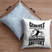 Lustige Kissen mit Füllung 40x40 Handball-Spieler als Geschenkidee Spruch Geschenk Handballspieler Trainer Coach (Grau) Blau Trendation