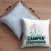 Camper Geschenk Kissen mit Füllung 40x40 Ich Bin Camper Aber Sag Doch Einfach Superheld Lustige Geschenkdiee für Camper (Grau) Blau Trendation