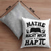 Mathe-Lehrer Kissen mit Füllung 40x40 Geschenkidee Mathe Macht Mit Happy Mathe-Liebhaber Geschenk Geburtstag Weihnachten Mathestudent (Grau) Grau Trendation