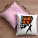 Lustige Kletter-Kissen mit Füllung 40x40 "Ich häng nur etwas ab" Geschenkidee für Boulder- und Kletter-Fans (Grau) Rosa Trendation