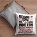Indie-Fan Geschenk Kissen mit Füllung 40x40 Lustige Geschenkidee für Indie-Fan Geburtstag Niemand Ist Perfekt Aber Als Indie-Fan Ist Man Nah Dran (Grau) Grau Trendation