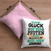 Hundebesitzer Kissen mit Füllung 40x40 Geschenk Glück Hat 4 Pfoten und Wedelnden Schwanz Geschenkidee Hunde Mama Frauchen Herrchen (Grau) Rosa Trendation