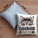 Chihuahua Papa Besitzer Kissen mit Füllung 40x40 Geschenk Lustiger Spruch Geschenkidee Chihuahua Liebhaber (Grau) Blau Trendation