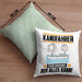 Kanufahrer Kissen mit Füllung 40x40 Geschenk für Kanufahrer Der Mann Der Alles Kann Geschenkidee zum Geburtstag (Grau) Grün Trendation