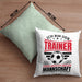 Fußball-Trainer Kissen mit Füllung 40x40 Geschenk Coach Bester Trainer Ich Bin Der Trainer Einer Absolut Geilen Mannschaft Und Ja Sie Haben Mir Diese Kissen mit Füllung 40x40 Geschenkt (Grau) Grün Trendation