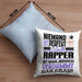 Rapper Geschenk Kissen mit Füllung 40x40 Lustige Geschenkidee für Rapper Geburtstag Niemand Ist Perfekt Aber Als Rapper Ist Man Nah Dran (Grau) Blau Trendation