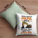 Baggerfahrer Papa Kissen mit Füllung 40x40 Geschenk Baggerfahrender Papa Wie Ein Normaler Papa Aber Viel Cooler Geschenkidee Vatertag Baustelle (Grau) Grün Trendation