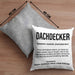 Dachdecker Geschenk Kissen mit Füllung 40x40 Lustig Mann Männer Zubehör Geschenkidee Dachdecker-Meister (Grau) Grau Trendation