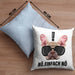 Nö Einfach Nö Kissen mit Füllung 40x40 Geschenk für Mops-Besitzer für Freundin Sarkasmus Humor (Grau) Blau Trendation