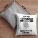 Astronom Geschenk Kissen mit Füllung 40x40 Lustiger Spruch Ich Bin Astronom Warum Weil Ich Es Kann Geschenkidee Bester Astronom Geburtstag (Grau) Grau Trendation