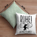 Boule Kissen mit Füllung 40x40 Geschenk Boule-Spieler Geschenkidee Spruch Ruhe Der Meister Wirft (Grau) Grün Trendation