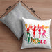 Tanzen Kissen mit Füllung 40x40 Geschenk für Tänzerin Life Is Better When You Dance (Grau) Grau Trendation