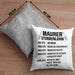 Maurer Kissen mit Füllung 40x40 Geschenk Mit Spruch Maurer Geschenkidee Lustig Männer Stundenlohn (Grau) Grau Trendation
