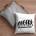 Apotheker Kissen mit Füllung 40x40 Geschenk Apothekerin Geschenkidee Evolution (Grau) Grau Trendation