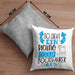 So Sieht Ein Richtig Cooler Bootsfahrer Aus Geschenk Kissen mit Füllung 40x40 Lustiger Spruch Geschenkidee (Grau) Grau Trendation