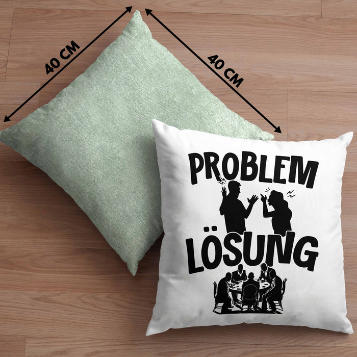 Poker Kissen mit Füllung 40x40 Geschenk für Poker-Spieler Männer Geschenkidee Problem und Lösung Poker Spielen Kartenspielen (Grau) Grün Trendation