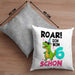 6. Geburtstag Kissen mit Füllung 40x40 Geschenk Lustiger Spruch Roar Ich Bin Schon 6 Dinosaurier Geschenkidee Geburtstag (Grau) Grau Trendation